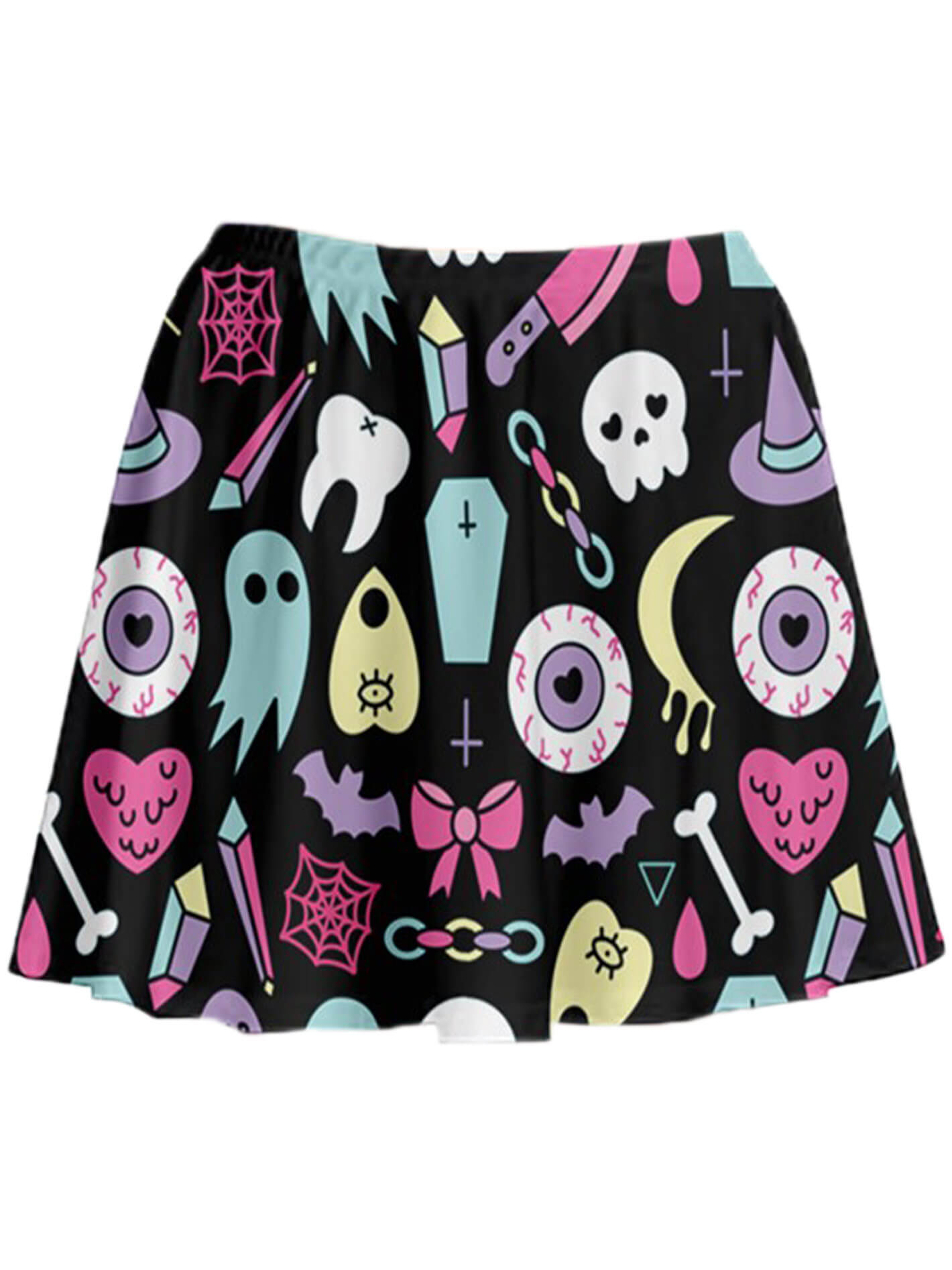 Pastel goth plus size skater skirt.