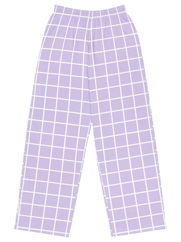 Pastel grid plus size pants.