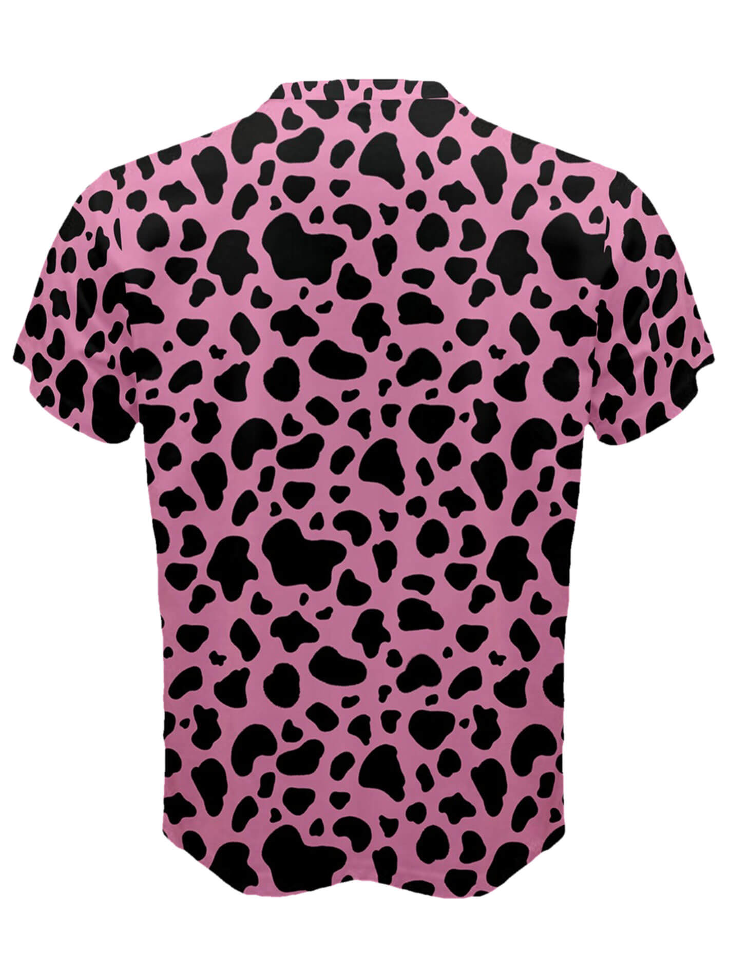 Pink cow print plus size tee.