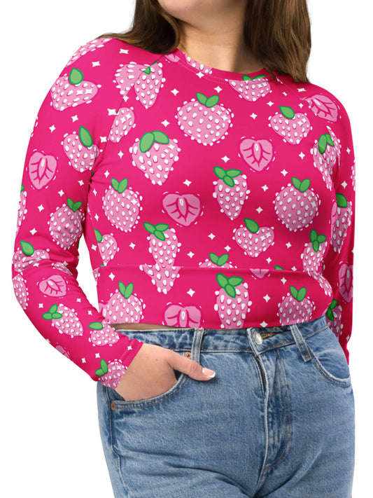 Pink strawberry plus size top.