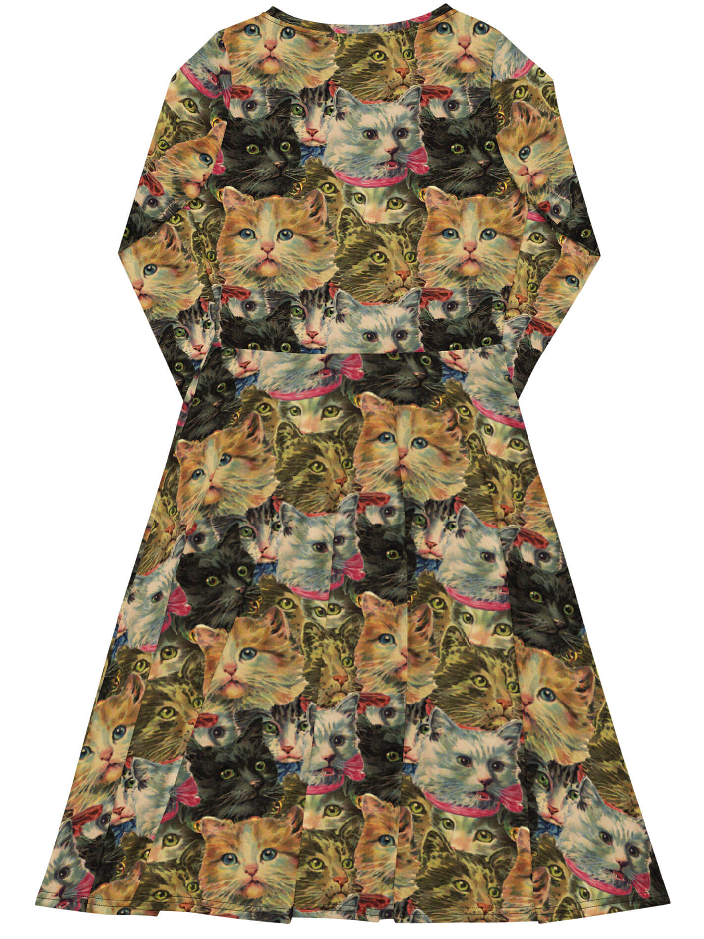 Plus size cat print dress.