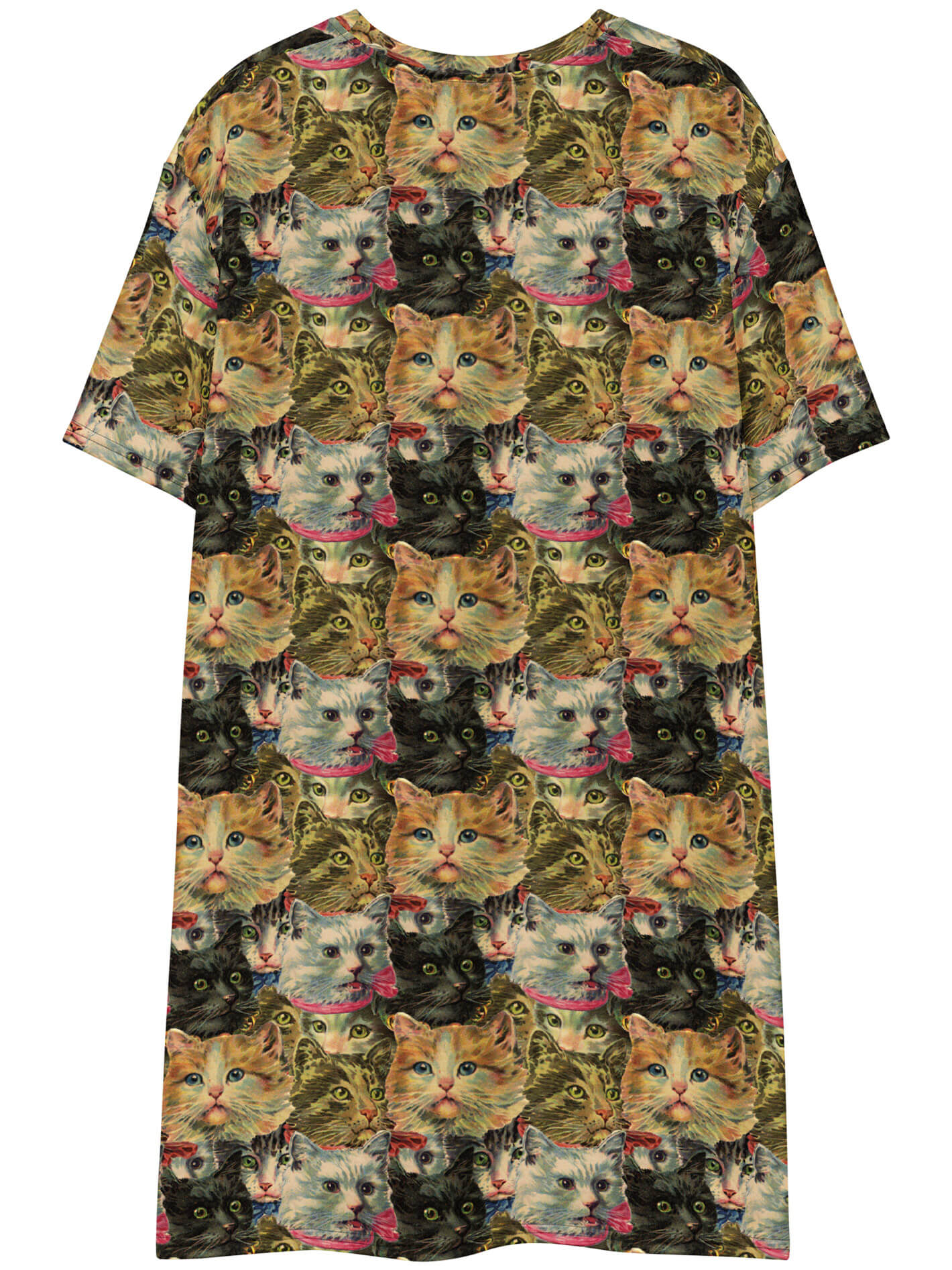 Plus size cat print dress.