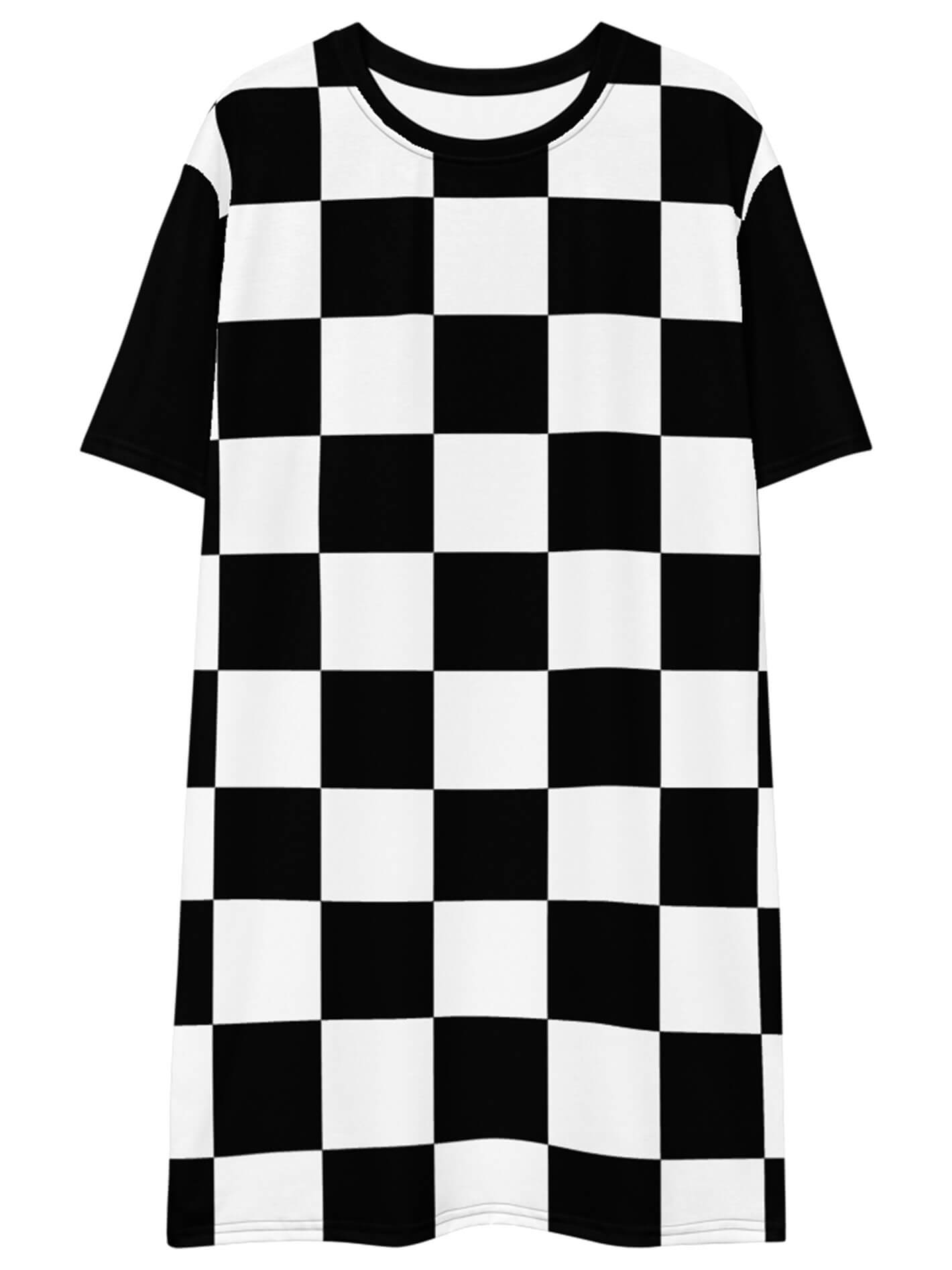 Checkered plus size dress.