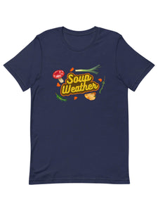 Soup weather fall themed tee.