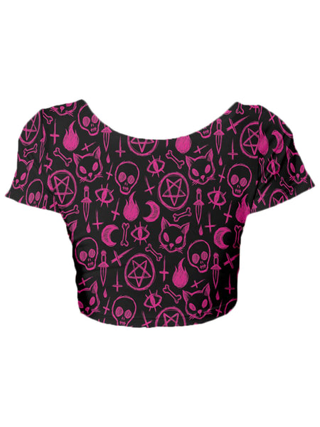 Plus size goth witch crop top.
