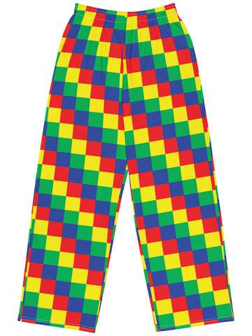 Rainbow checker plus size pants.