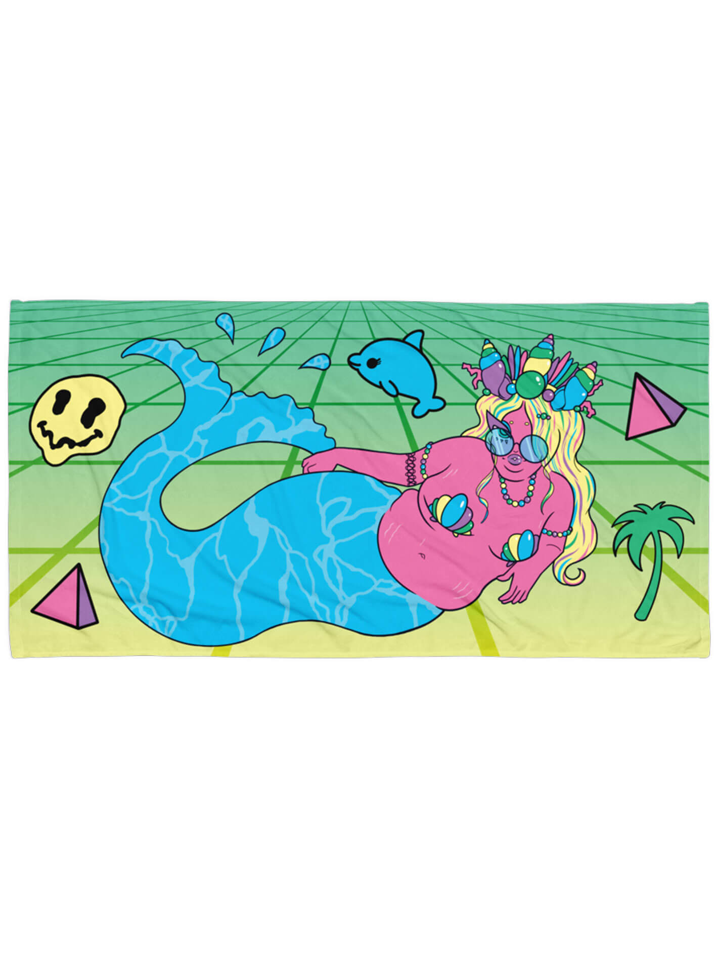 Seapunk mermaid beach towel.