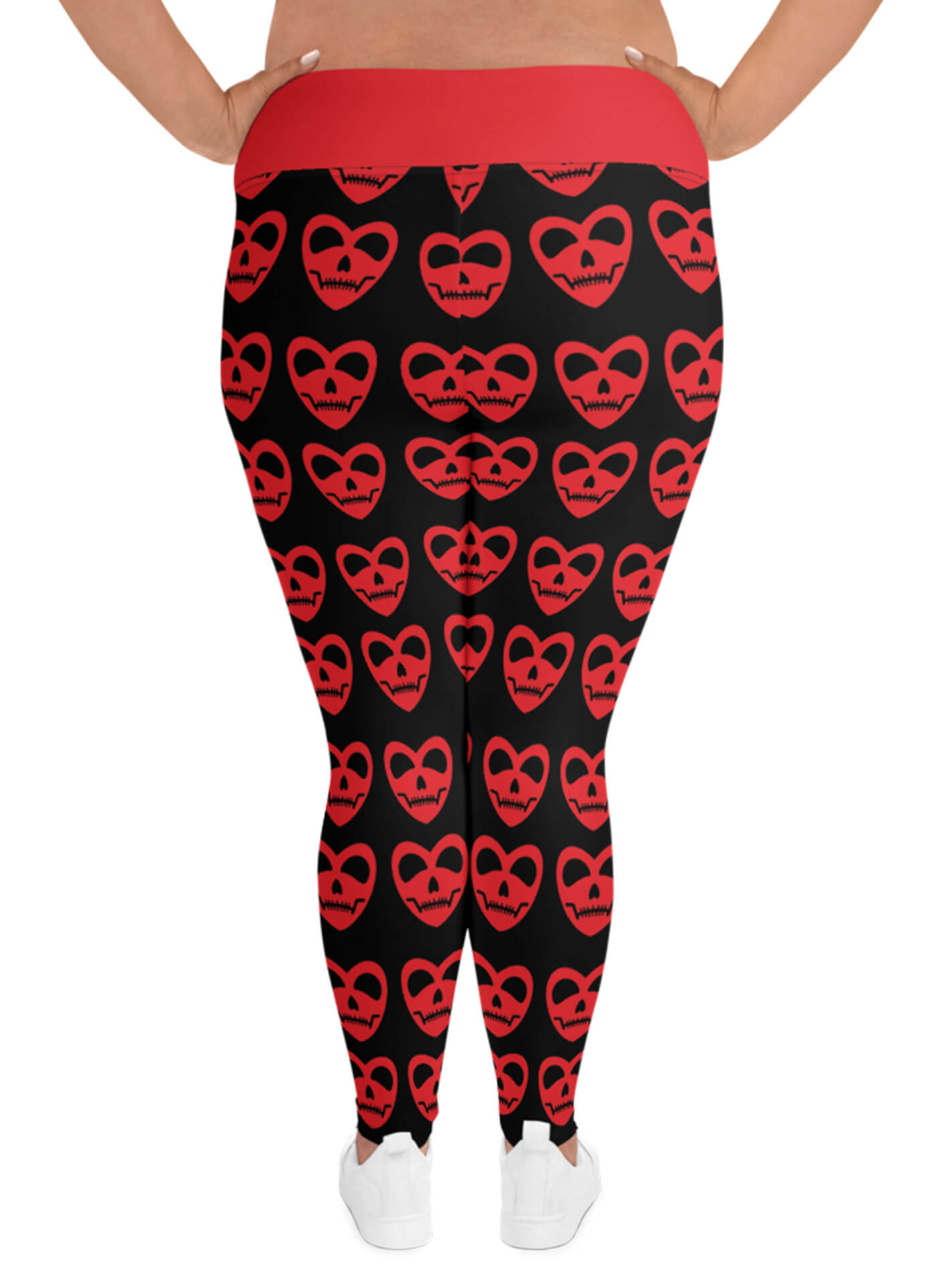 Heart skull goth leggings.