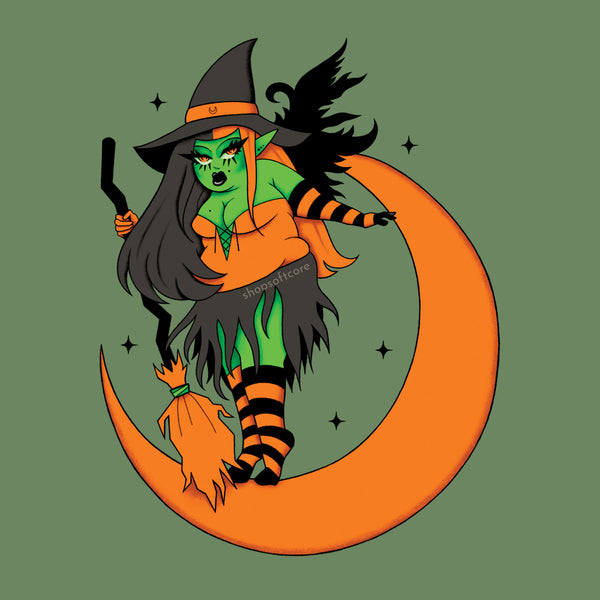 Softcore bopo witch fairy sticker art.