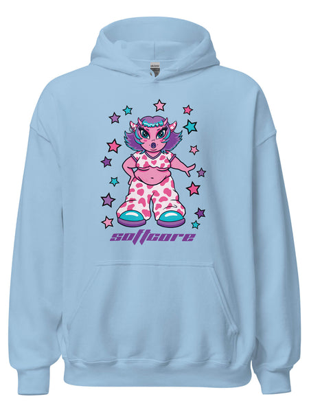 Softcore y2k plus size babe hoodie.