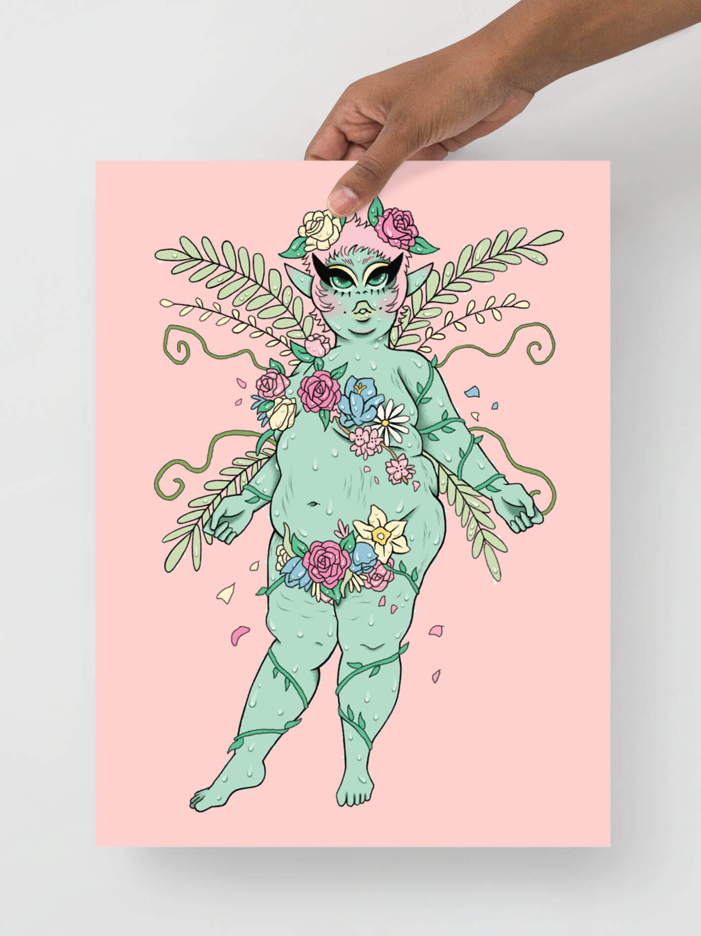 Spring fairy art print.