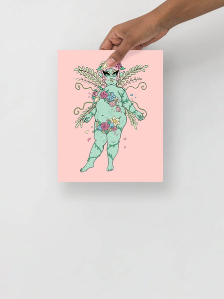 Spring fairycore art print.