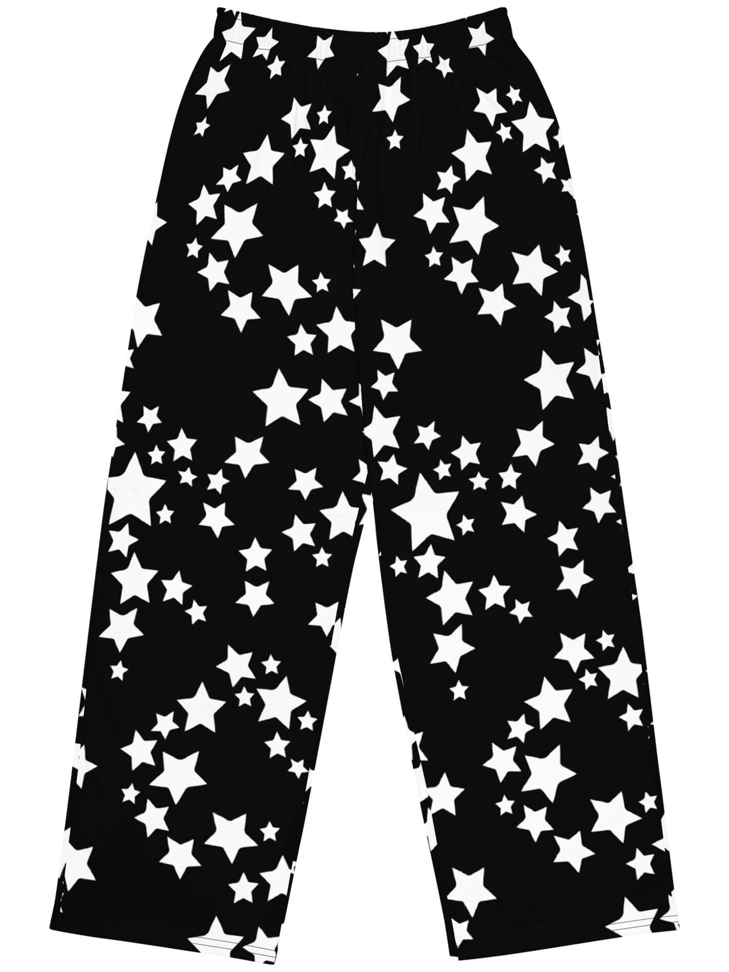Star print plus size pants.