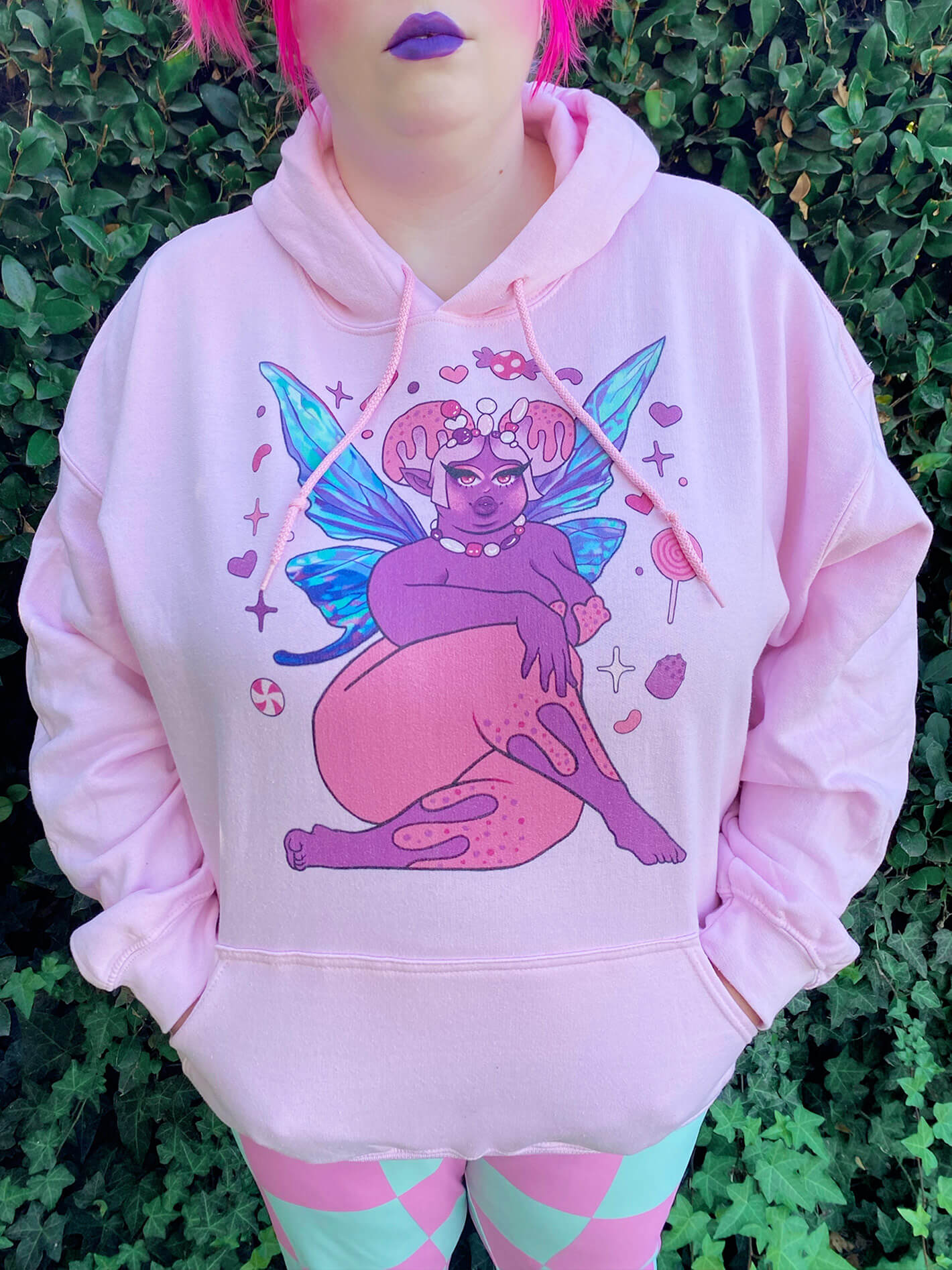 Kawaii plus size fairy hoodie.