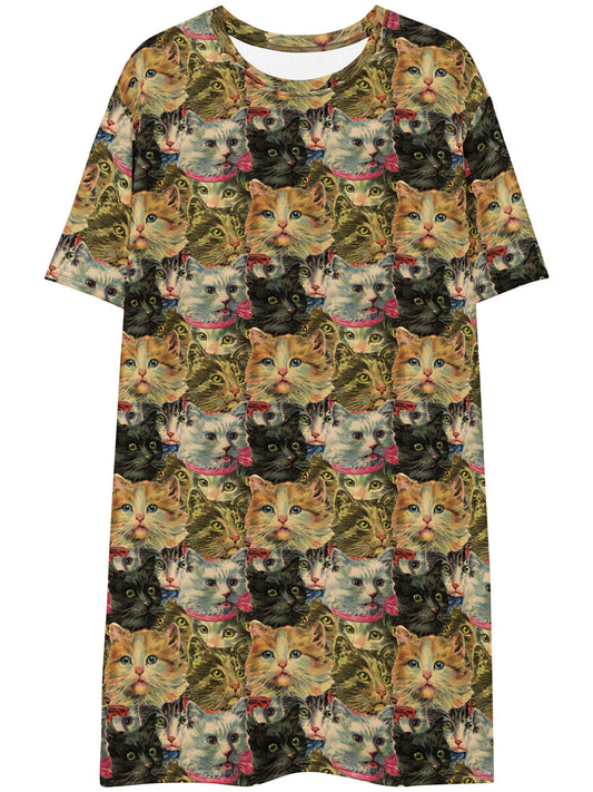 Vintage cat plus size t-shirt dress.