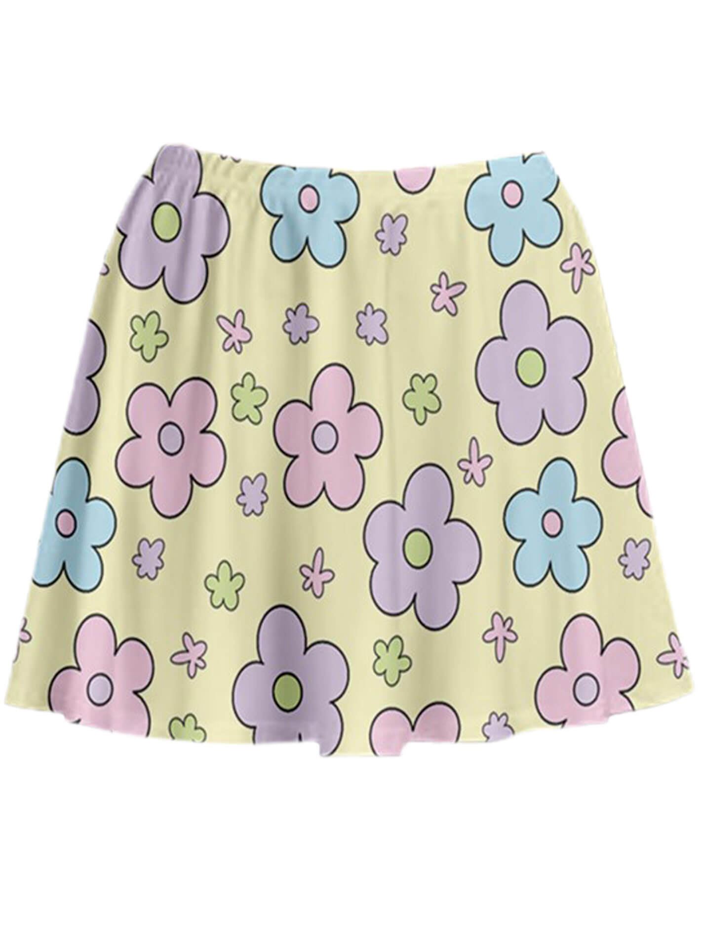 Y2K flower plus size skirt.