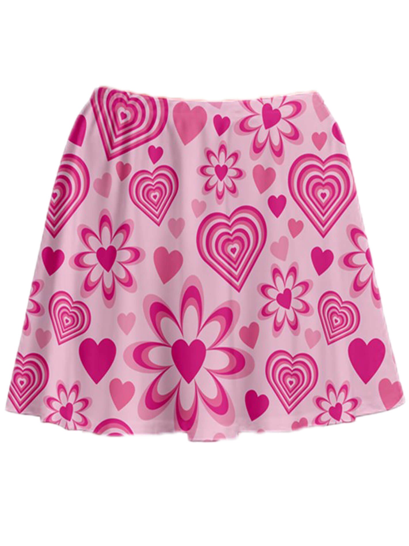 Y2K pink aesthetic plus size skirt.